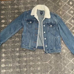 Gap denim and Sherpa collar jacket